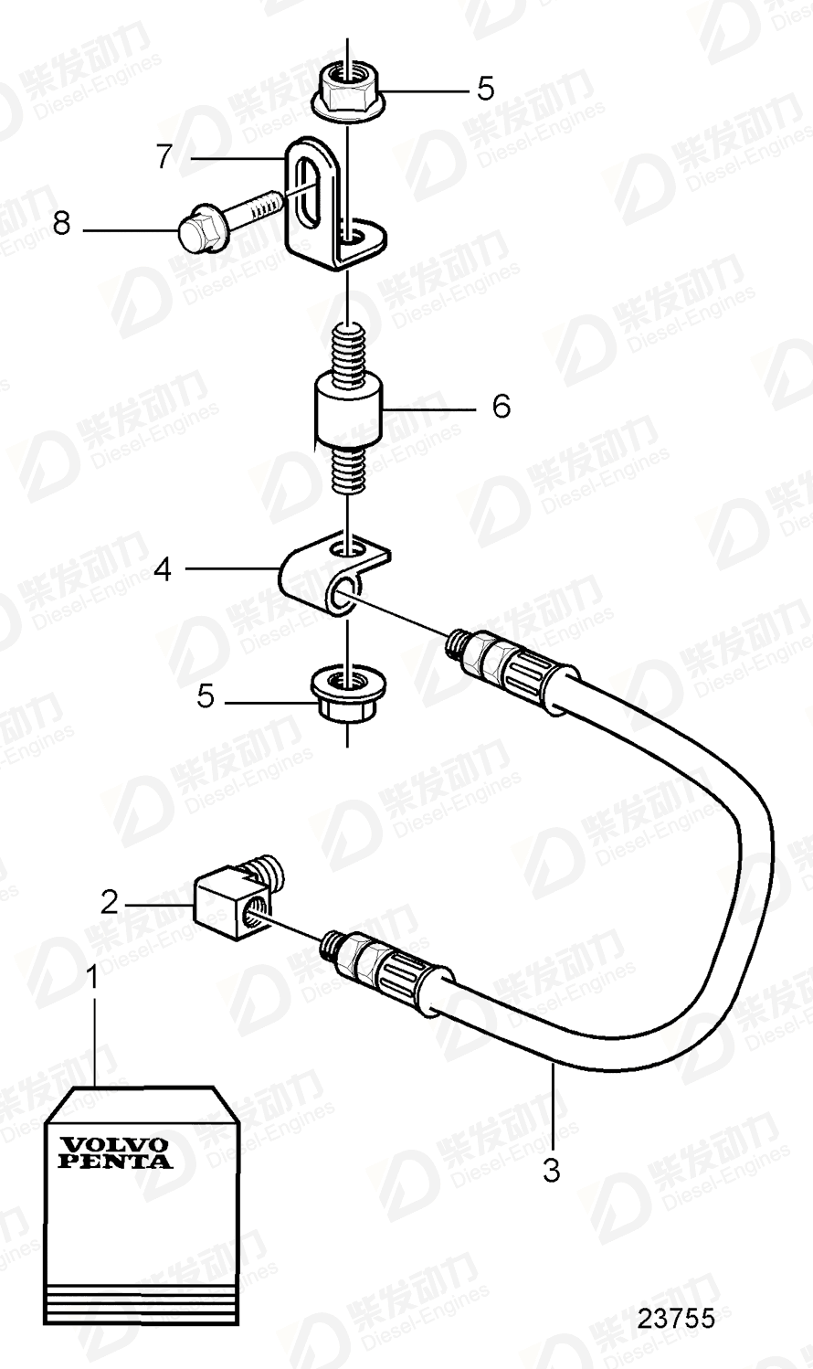 volvo penta Spare parts kit 3817919 Drawing